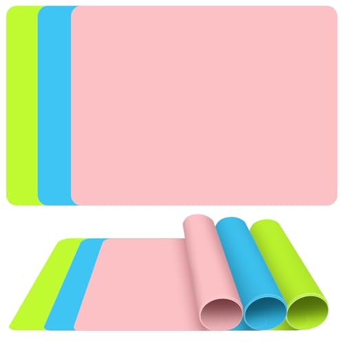 3 Stk Silikon Backmatte, 40 x 30cm Malunterlage für Kinder A3 Silikonmatte, Bastelunterlage Kinder Knetunterlage, Rutschfest Bastelmatte Dauerbackmatte für Backofen, Küche, Schule, Basteln, Handwerk 3 Stk Silikon Backmatte, 40 x 30cm Malunterlage für Kinder A3 Silikonmatte, Bastelunterlage Kinder Knetunterlage, Rutschfest Bastelmatte Dauerbackmatte für Backofen, Küche, Schule, Basteln, Handwerk