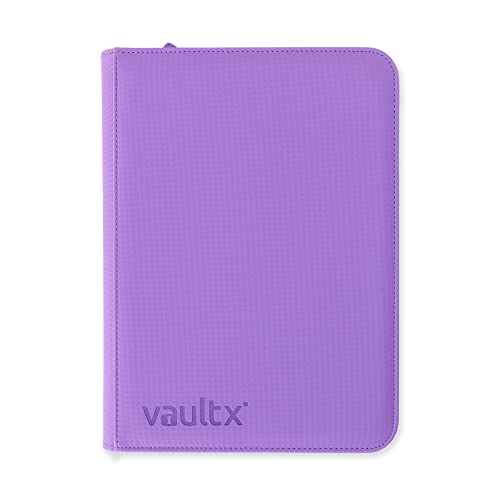 Image of Vault X 9 Pocket Zip Binder, 360 Cards, Exo-Tec Material, 20 Side-Loading Pages (Purple)