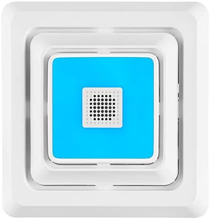 Broan-NuTone FG800RGBS Bluetooth Speaker with Customizable Color Changing LED Lighted Cover/Grille Upgrade for Bathroom Ventilation Fans, Easy Installation for DIY,Plastic, White, Square