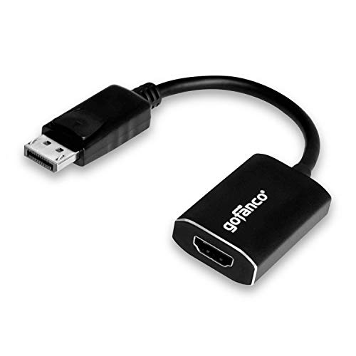 gofanco Active DisplayPort to HDMI Adapter 4K 60Hz DP to HDMI Male to Female Converter Supports up to Ultra HD 4K @ 60Hz, Eyefinity Compatible, Multiple Screens Supported for Gaming (DPHDMIA-4K-FBA1)