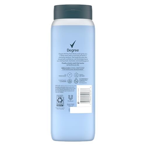 Image of Degree All Day Fresh Body Wash Cool Rush Deep Cleansing 20 FO 20 fl oz
