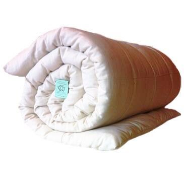White Lotus Home Organic Cotton Mattress Topper with 100 Organic Twill Outer Case
