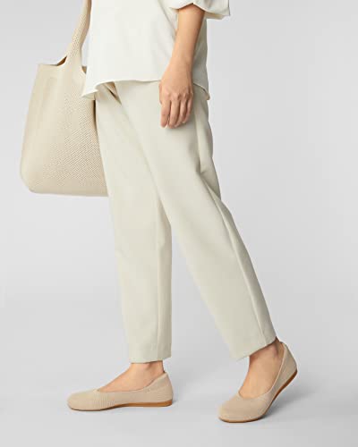 Arromic Gold Flats Shoes for Women, Washable Round Toe Knit Ballet Flats Shoes with Comfortable Heel Cushions, Soft Slip on Dressy Shoes for Business Casual, Office, Work, Wedding3