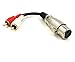 Birsppy BesYee XLR Y Splitter Patch Cable, 1 XLR Female to 2 RCA Male Adapter Cable 6inch (XLRFM-2RCAM)