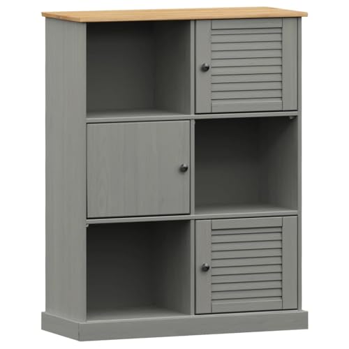 Mueble librería VIGO de madera maciza de pino gris de alta resistencia 2