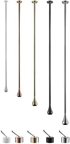 Bathroom Bathtub Hang Ceiling Faucet Solid Brass Ceiling Basin Faucet Wall Mounted Tub Mixer Tap Spout Ceiling Water Drop Taps (Rose Gold-A)