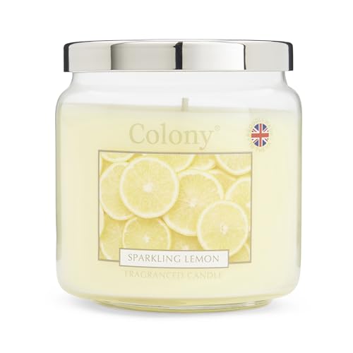 Wax Lyrical Colony Sparkling Lemon Medium Candle, 75hrs, Yellow