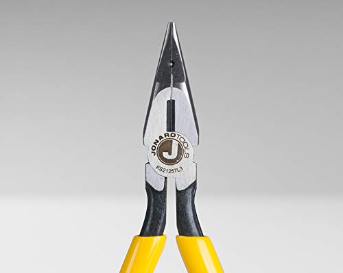 Jonard Ks21257L3 Long Nose Cut Crush Strip L3 Type Plier With Yellow Plastic Handle, 6-3/16" Length #TOP1