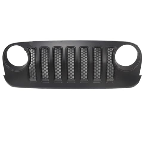 Parrilla Delantera Parrilla Delantera De Coche ABS Negra Para Jeep Para Wrangler JK Actualización A Estilo JL 2007-2017 Accesorios De Coche J373 Rejilla Paragolpes
