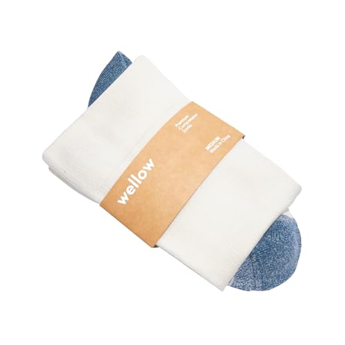 Image of Wellow Knee High Compression Socks for Men & Women, 18-25 mmHg, Bamboo Viscose, Swelling Relief