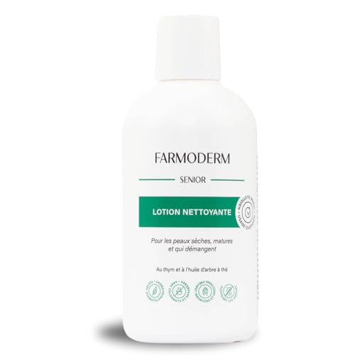 Farmoderm Detergente antibatterico per il corpo con timo e tea tree oil - a pH equilibrato per adulti, anziani, incontinenti e disabili - Sapone liquido per pelli sensibili, pruriginose e secche