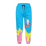 Coloranimal Cute Ice Cream Printing Women's Yoga Pants Activewear Jogger Track Sweatpants Elastic Drawstring Athletic Sports Running Pants with Pocket