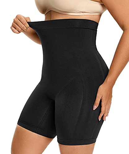 SHAPERX Shapewear for Women Tummy Control Panties Seamless High-Waisted Body Shaper Shorts Butt Lifter,SZ2280948-Black-XL