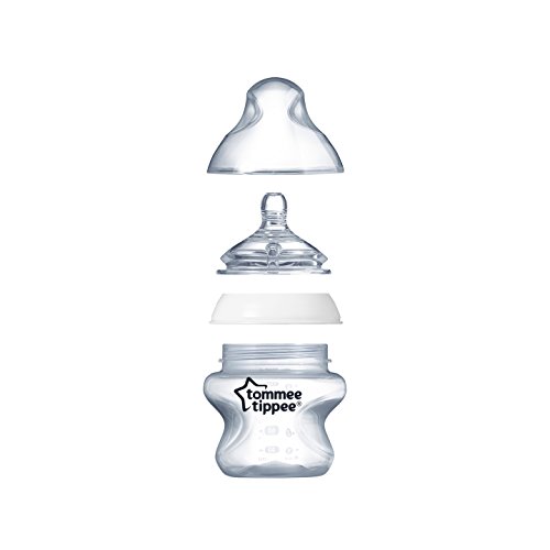 image for Tommee Tippee Closer to Nature Baby Bottle, Extra-Slow Flow Breast-Lik