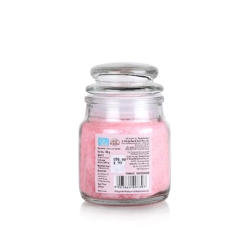 Image of IRIS Home Fragrances Romance Glass Jar Candle- 85Gm- Burn Time 20Hrs