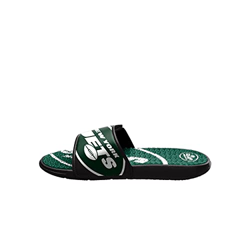 Image of FOCO mens NFL Team Logo Athletic Sport Shower Flip Flop Sandals Gel Slides