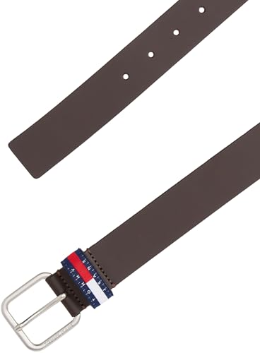 Tommy Jeans Herren Gürtel Ryan 3,5 cm Ledergürtel, Braun (Dark Brown), 100 cm – Ansicht 3