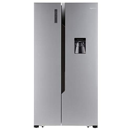 Image of (Renewed) AmazonBasics 564 L Frost-Free Side-By-Side Refrigerator (AB2019RF005 cr, Silver)