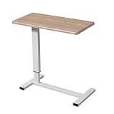 used bedroom furniture for sale  Adjustable Mobile Standing Desk Height-Adjustable It Can Be Used in The Bedroom Living Room Balcony Bed Nursing (Color : White L) (Wood Color)