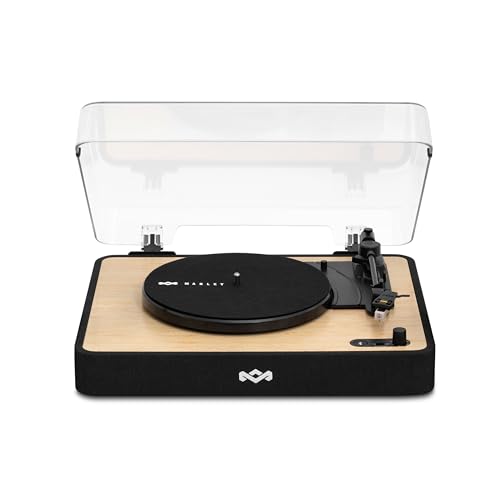 House of Marley Revolution Wireless Turntable - Bluetooth Record Player, 3-Speed Sustainably Made Vinyl Player, Easy Set Up Home Turntables for Vinyl Records with Dust Cover