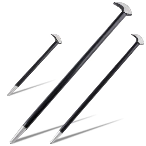 LEONTOOL 3-teiliges Hebelstangen-Set mit Rollkopf, robustes Indexierstab-Set für Automobilmaschinen, Ausrichten und Aufheben, 15,2 cm, 30,5 cm, 40,6 cm, Auto-Hebeleisen, Handwerkzeug, Hebelwerkzeug,