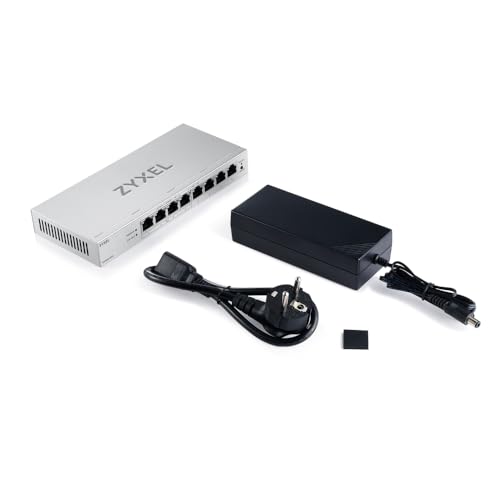 Zyxel Network Switch 8 Puertos | Web-Managed PoE+ | GS1200-8HPV3 | 4 Puertos PoE+ con 68W presupuesto + 4 Puertos GbE, sin ventilador, VLAN, QoS, IGMP snooping, eficiente energéticamente, fuente de poder incluida miniatura 2