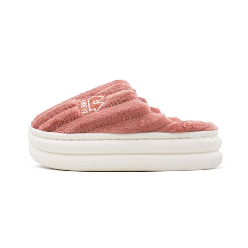 Image of VRITRAZ Men's Plush Winter Slippers | Soft Furry Lined Indoor Slides | Warm Comfortable Anti-Slip Home Footwear