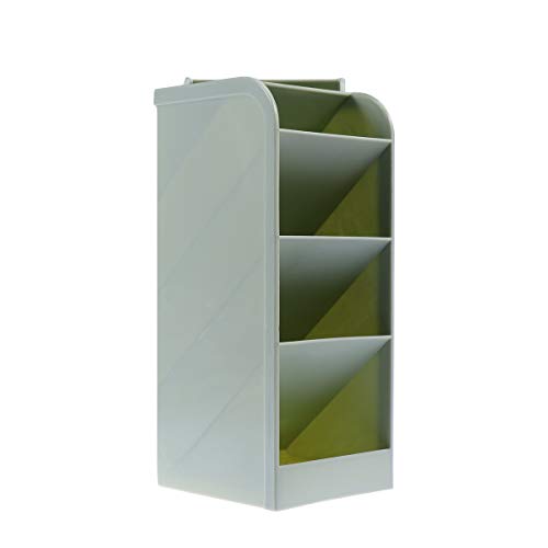 Preisvergleich Produktbild TOPBATHY Diagonale Stifthalter Büro Desktop Aufbewahrungsbox Schreibtisch Schreibwaren Barrel Rack Make-up Pinselhalter (groß grün)