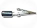 BU-60HS-0, Black Alligator Steel Clip Acetate Handle & Screw - 10 Amp (50 Items)