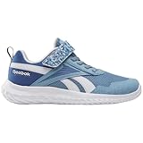 Reebok Kids' Rush Runner 5 Elastic Lace & Top Strap Child Running Shoes, Warpedblue/Athleticblue/White, Size 2K