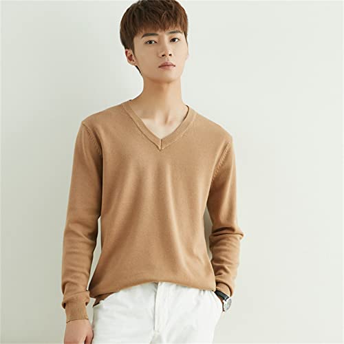 Men's Classic Long Sleeve Basic Knitwear Pullover Regular Fall Winter Soft Sweaters Casual Loose Fit V-Neck Sweater2