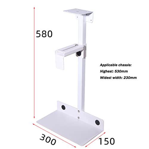 Soporte para CPU FESWERT, altura y ancho ajustables, montable en pared, soporta hasta 30 kg, giro 360°, color negro miniatura 2