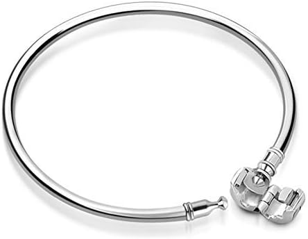 GNOCE Skull Charm Bracelet for Women 925 Sterling Silver Bangle Bracelet with Skull Charm Beads Basic Charm Bangle with Clasp For Wife Daughter