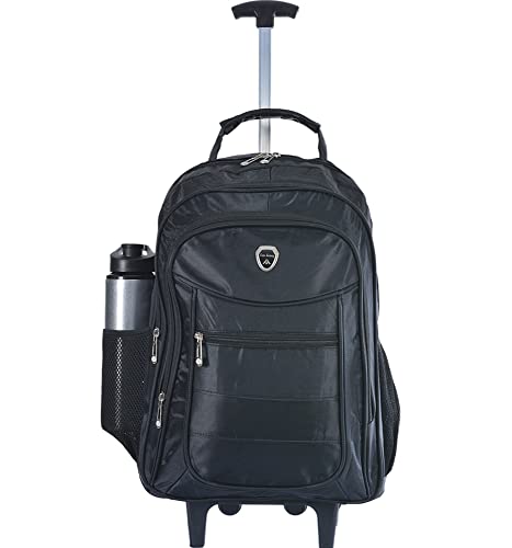 Mochila Rodinhas 40 Litros Puxador Reforçado Cabo De Aço Executiva Escolar