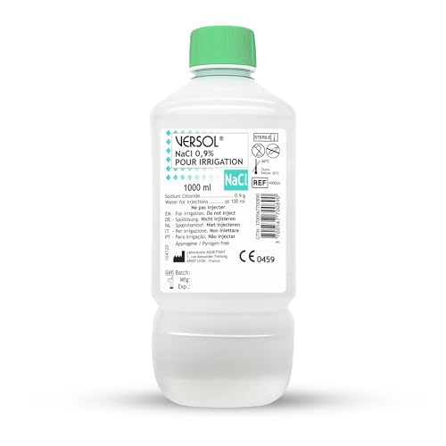 VERSOL NaCl 0,9% – Solución salina fisiológica estéril 1 L – Para higiene nasal, limpieza de heridas y cuidado diario – Apta para bebés, niños y adultos