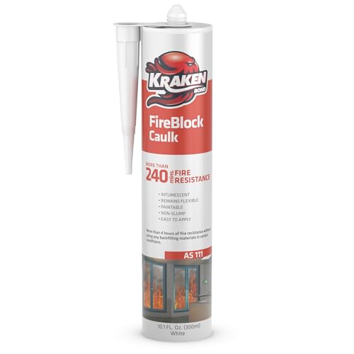 KRAKEN BOND Fire Block Caulk White - Sellador resistente al calor miniatura 1