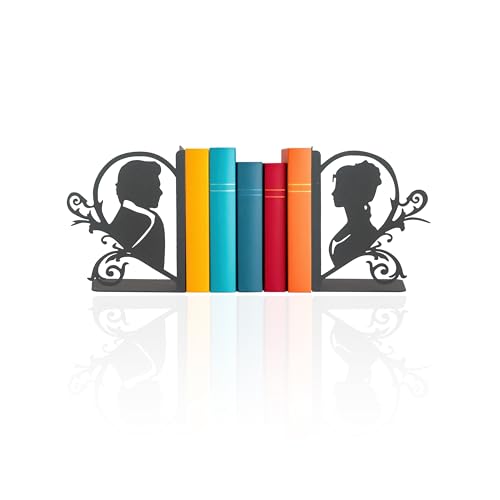 Outlander Bookends, Lovers Silhouette Book Stand, Iconic TV Series Outlander, Gift for Couple, Love Story, Jamie and Claire Fraser, Silhouette of Unforgettable Series Heroes, Decorative Bookends