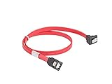 Longitud: 50 cm. LANBERG CABLE SATA III 50 CENTAMETROS CA-SASA-13CU-0050-R CONECTOR EN ANGULO PLETINA SEGURIDAD