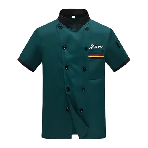 Abrigo de chef bordado personalizado, chaqueta de chef personalizada, camisa uniforme de trabajo personalizada para hombres y mujeres en cocinas y restaurantes de hotele Chaquetilla cocinero hombre