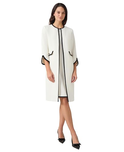 Kasper Women's Crepe Framed Topper W/Flap Pockets