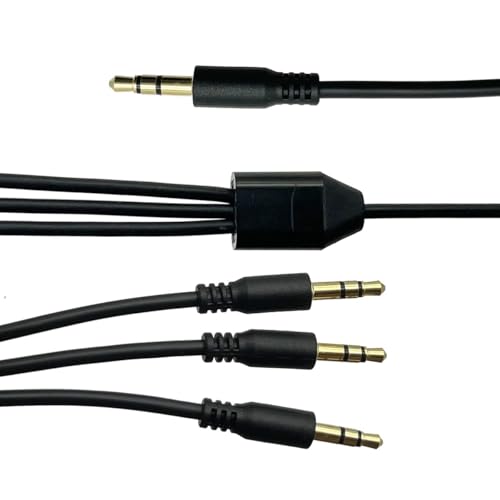 Cable divisor de audio 3.5mm macho a 3 machos 50cm