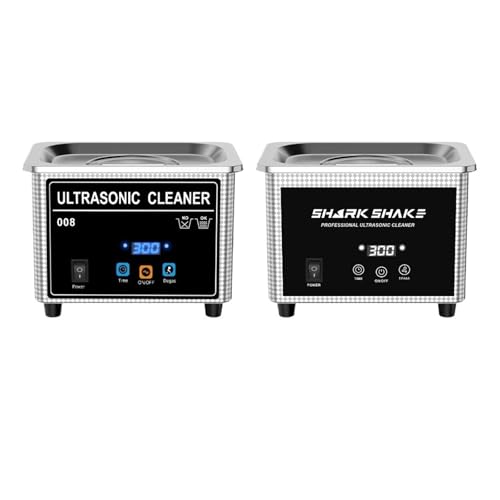 60W 超音波洗浄機 0.8L 脱ガスタイマー付き ジュエリーブラシ メガネ 時計 金 銀 マニキュア ネイル コイン リングツール(60W,UK)