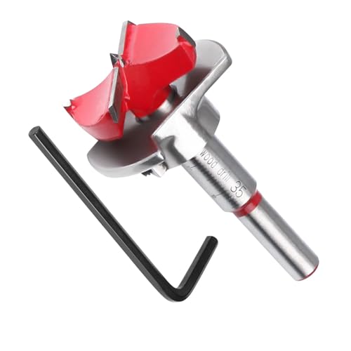 flintronic Fraise à Bois D'encastrement, Ø35 mm Foret Bois Positionnement Ajustable, Scie Trépan au Carbure Cémenté avec Butée de Profondeur (Plage de...