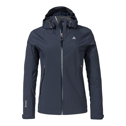 Schöffel Damen 2.5L Jacket Vistdal L, nachhaltige Regenjacke aus pflanzenbasiertem ecodear Bio-Nylon, wasserdichte Outdoor Jacke… – Ansicht 1
