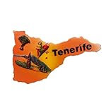 Mapa de Tenerife Islas Canarias, España, imán para...: Imán de recuerdo de Tenerife, Islas Canarias, España, regalo para nevera, decoración del hogar y la cocina Tamaño: 10,8 x 6,8 cm. Material: poliresina e imán Artesanía hecha a mano, estricta inspección de calidad, hermosa y duradera. No solo el refri...
