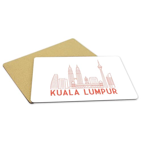Sets de table souples liège blanc napperons Kuala Lumpur Malaisie grand format x4