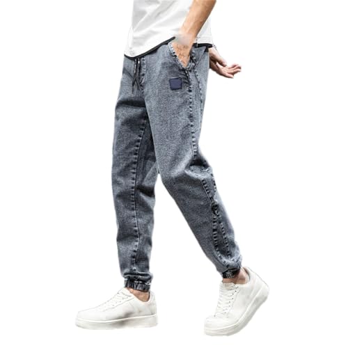 Men's Cargo Jeans Denim Jogger Pants Baggy Harem Jean Trousers Plus Size