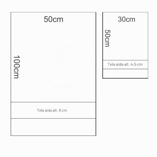Miniatura 2 de Hobbymio.It Juego De Toalla Blanca Con Invitado Para Bordar En Punto De Cruz, Set De Baño Con Tela Aida, Toalla 50x100 Cm Invitado 30x55 Cm, Ideal Para Bordado Y Personalizaciones