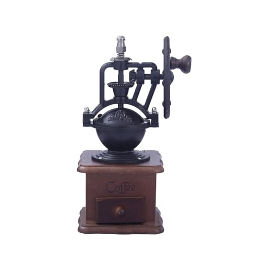 Mukudlt Macinacaffè Manuale Vintage in Legno con Macinatore A Mano, Ideale per caffè Filtro, Espresso e French Press.