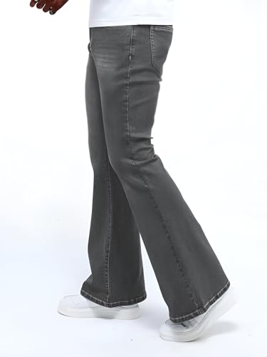Image of Ben Martin Men's Bell Bottom Jeans || Bootcut Denim Pants || Wide Leg Flared Jeans for Men || High Waist Stretchable Retro Fit || Cotton Jeans for College Casual (1)